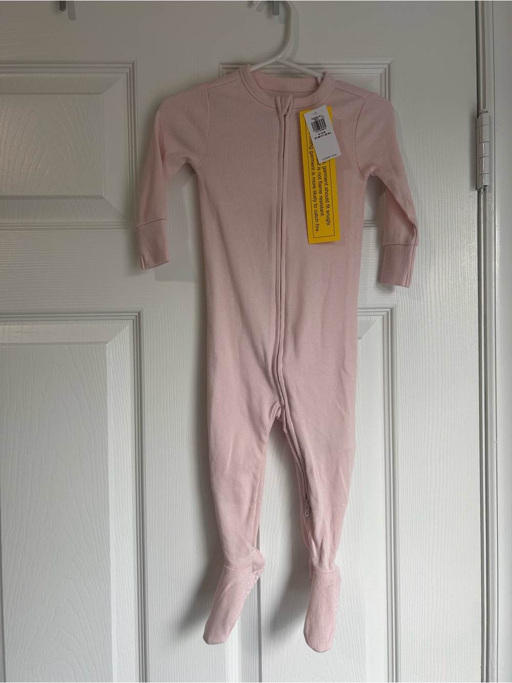 Old Navy Light Pink Footed One-Piece Zipper Pajamas